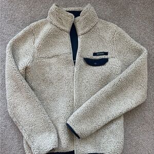 Columbia cream and navy sherpa jacket